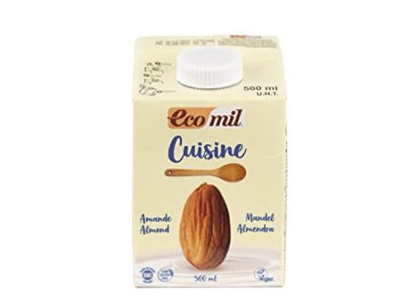 Ecomil Cusine Almond Bio 500 ml. Crema de almendra bio para cocinar. Sin gluten, sin lactosa, sin soja, sin huevo y sin proteína láctea Embalaje Deteriorado Online now