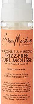 Shea Moisture Frizz - Free Curl Mousse, Negro, Coco, 220 ml Embalaje Deteriorado Fashion