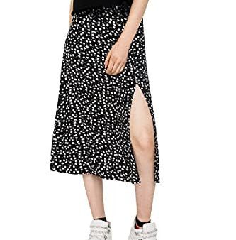 Befree Mujer Falda Midi con Abertura Alta y Botones Decorativos Negro S, Reacondicionado For Discount